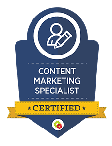 Content marketing specialist certification badge