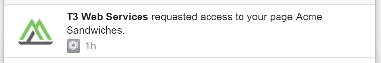 requesting access to your FB page as admin